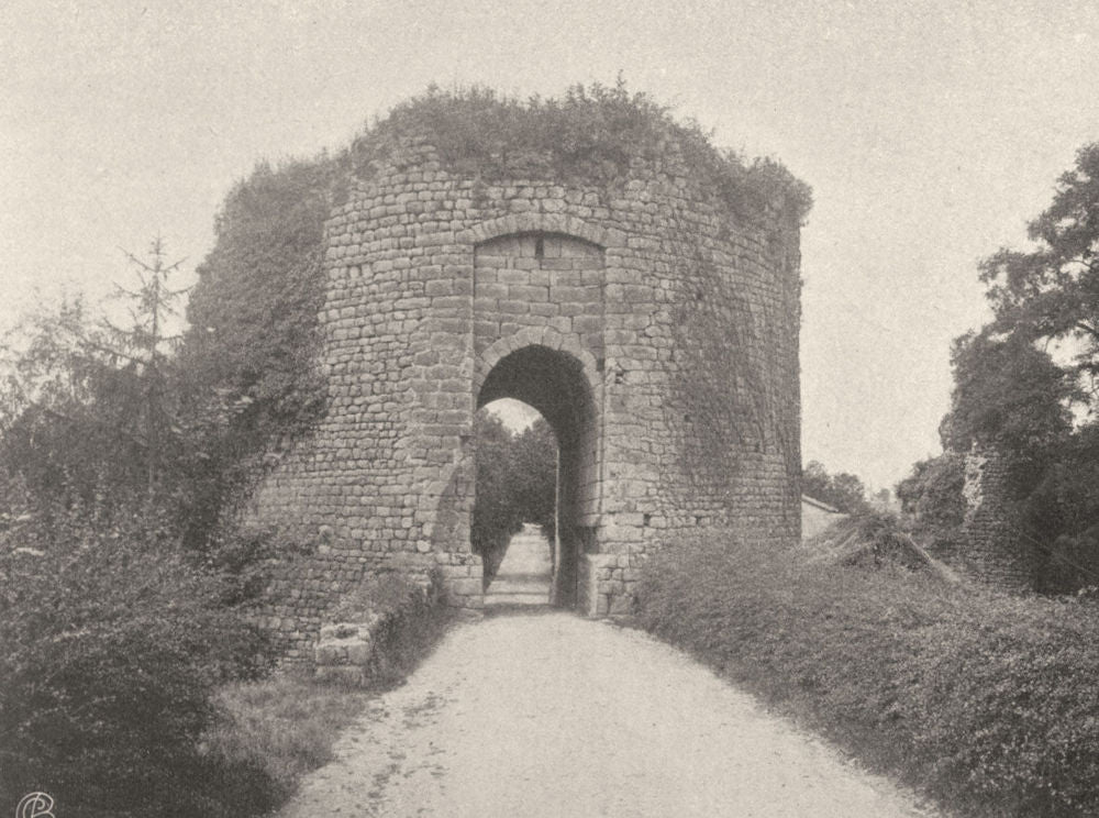 DEUX-SÈVRES. Bressuire- Château. SMALL. 1904 old antique vintage print picture